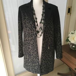 Tribal size S green and black animal print long jacket